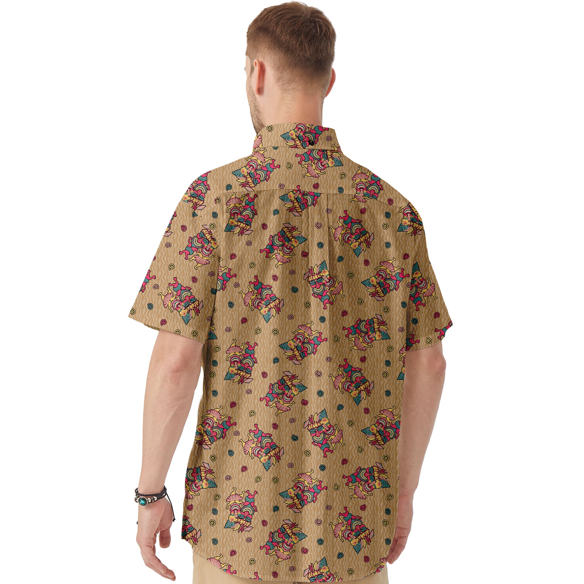 Hula Dancing Tiki Hibiscus Flower Hawaii Shirt