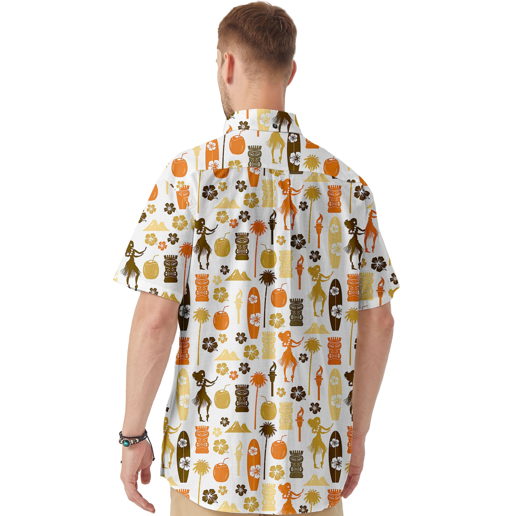 Tiki Mask Hibiscus Flowers Hawaii Shirt