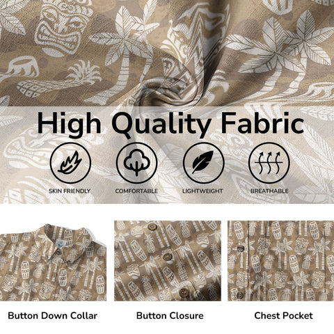 Retro Mid Century Modern Tiki Pattern Hawaii Shirt