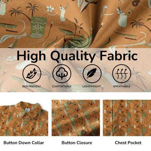 Tropical Tiki Tribal Pattern Hawaii Shirt