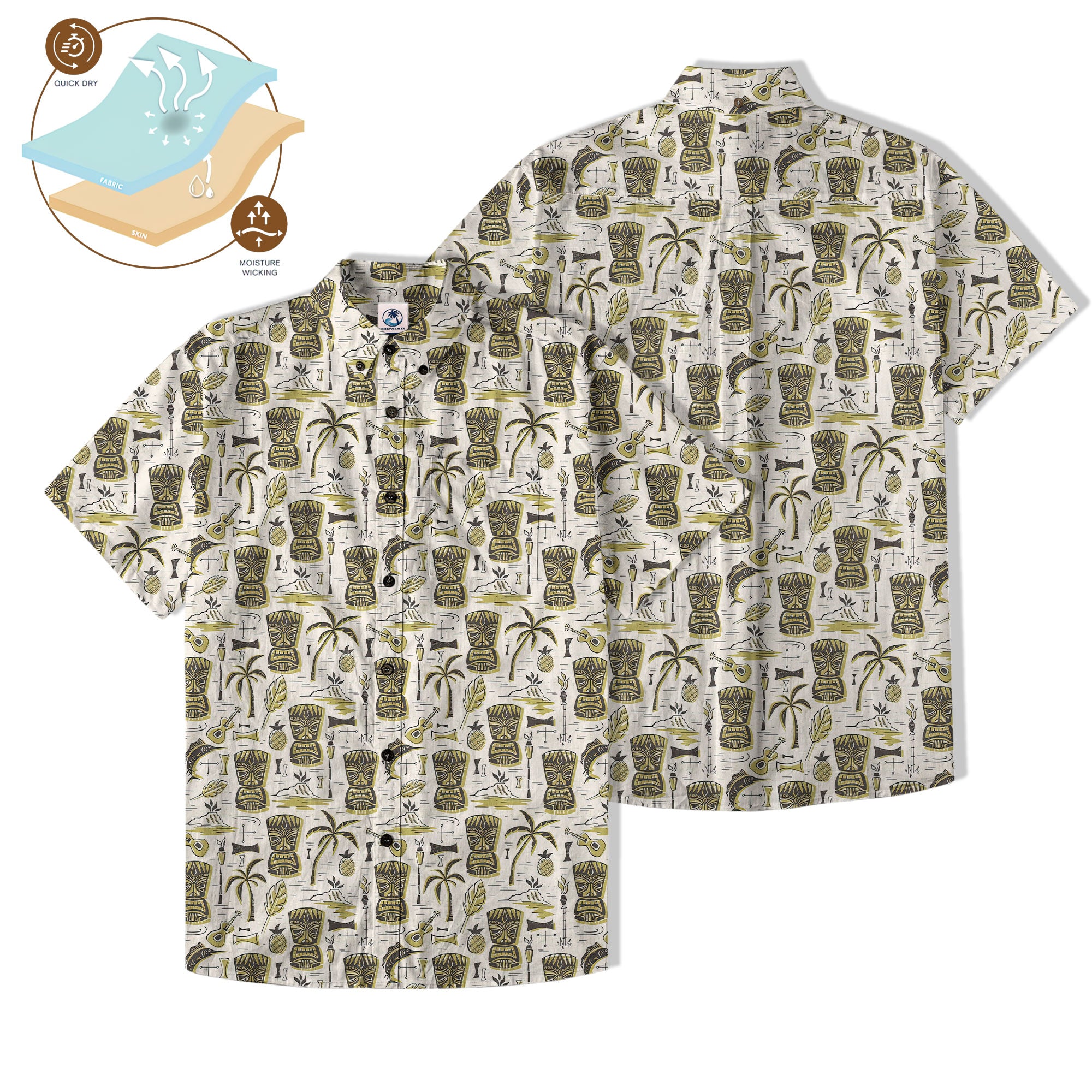 Retro Mid Century Modern Tiki Hawaii Shirt