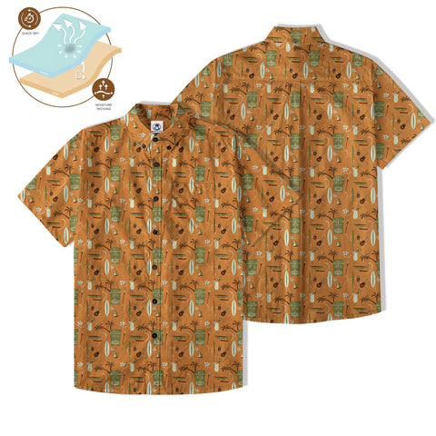Tropical Tiki Tribal Pattern Hawaii Shirt