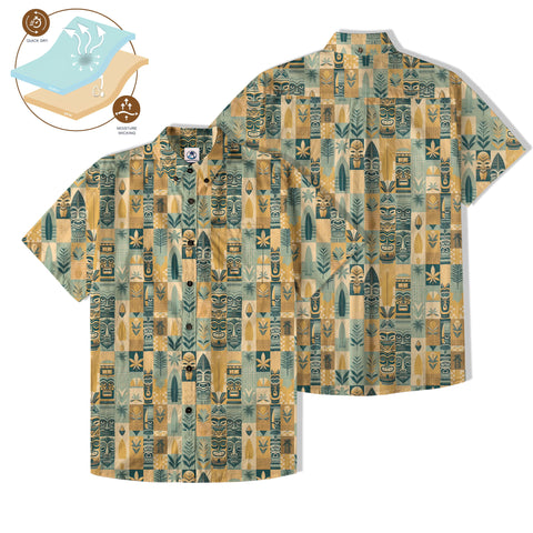Tropical Tiki Tribal Pattern Hawaii Shirt