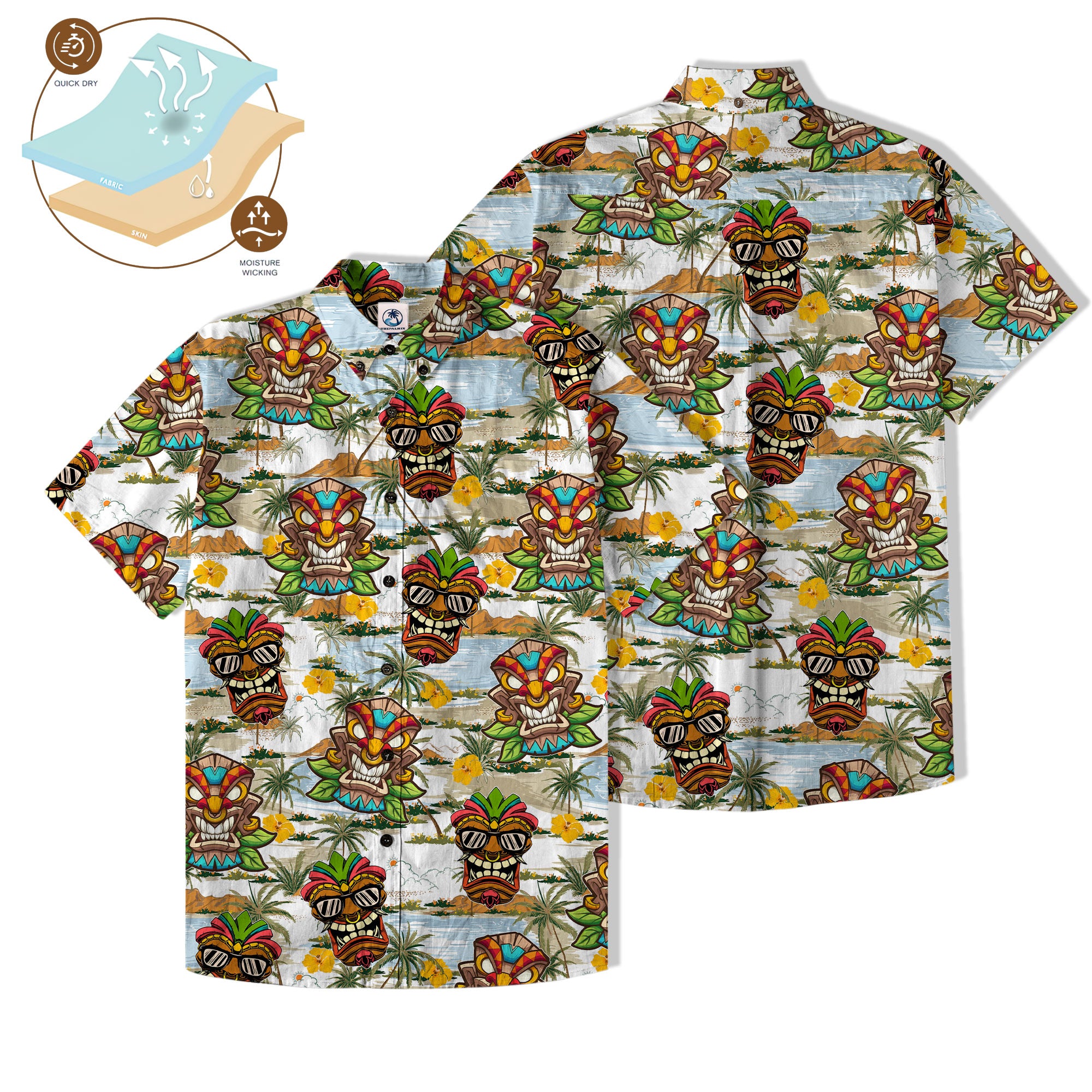 Aloha Tiki Mask Hawaii Shirt, Tiki Ocean Hawaii Shirt