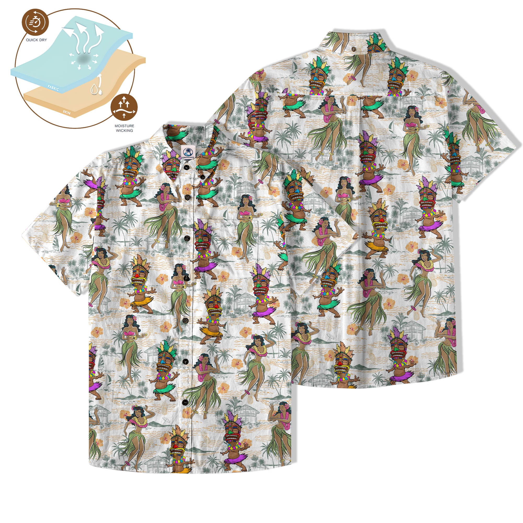 Tiki Hula Dancing Hawaii Shirt