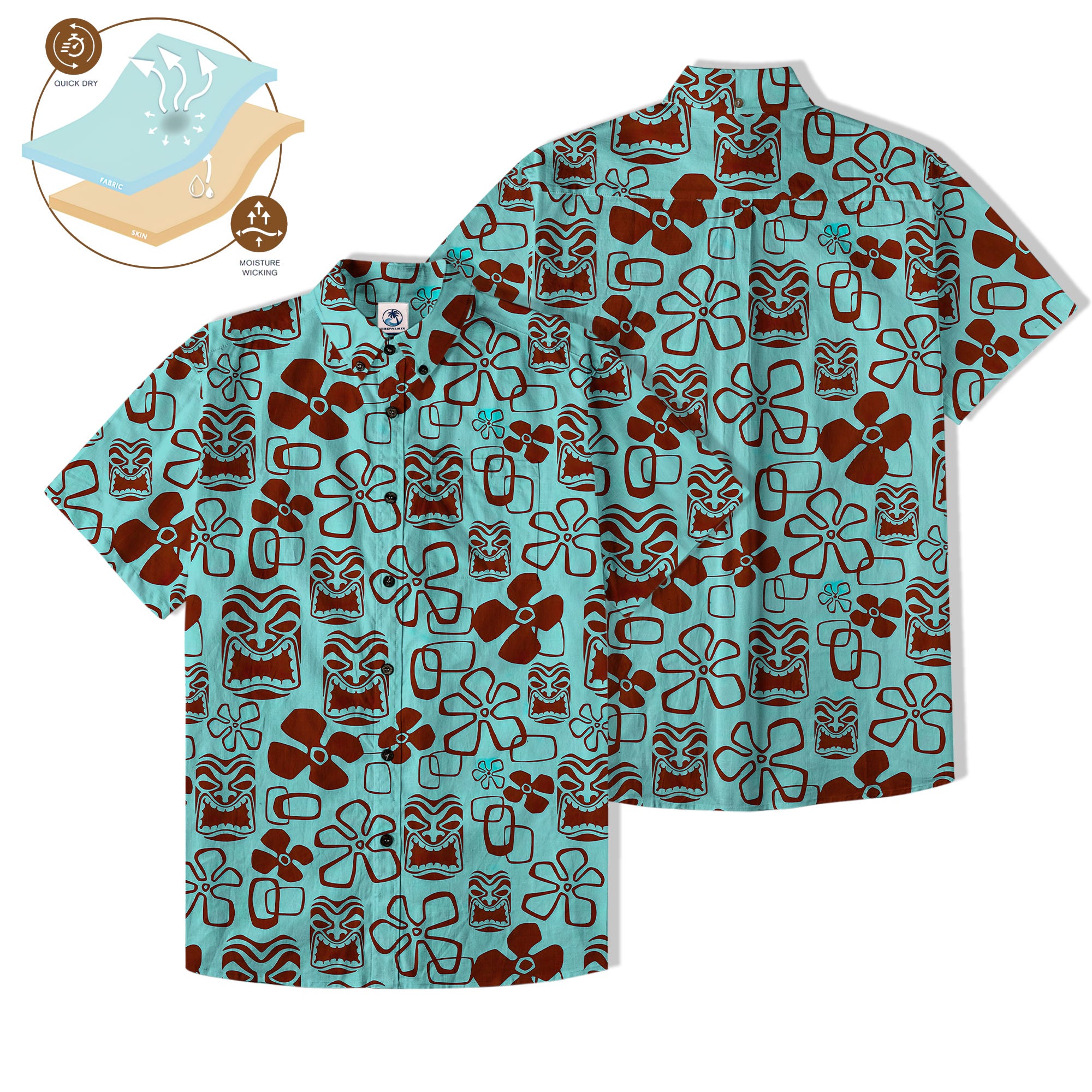 Tiki Mask Hawaii Shirt, Aloha Tiki Mask Pattern Hawaii Shirt
