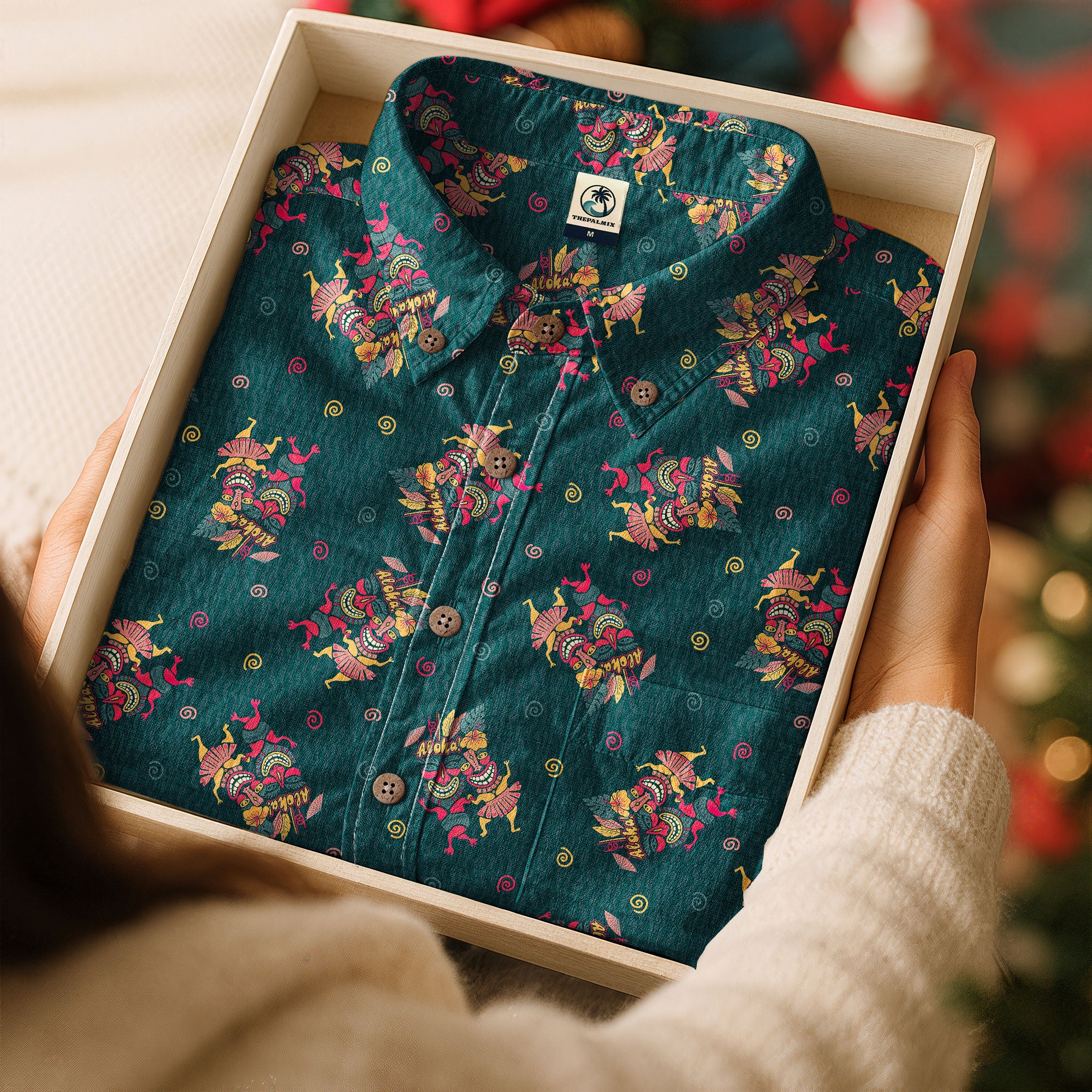 Hula Dancing Tiki Hibiscus Flower Hawaii Shirt