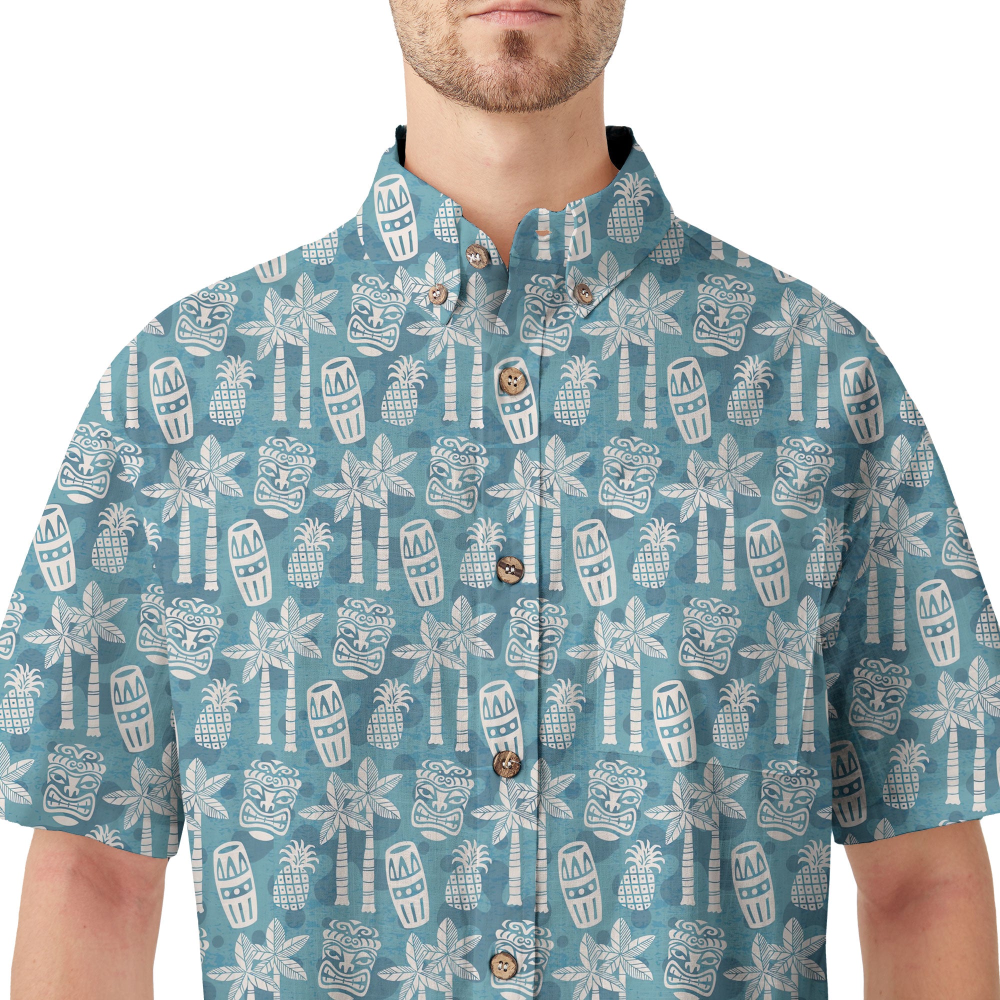 Retro Mid Century Modern Tiki Hawaii Shirt