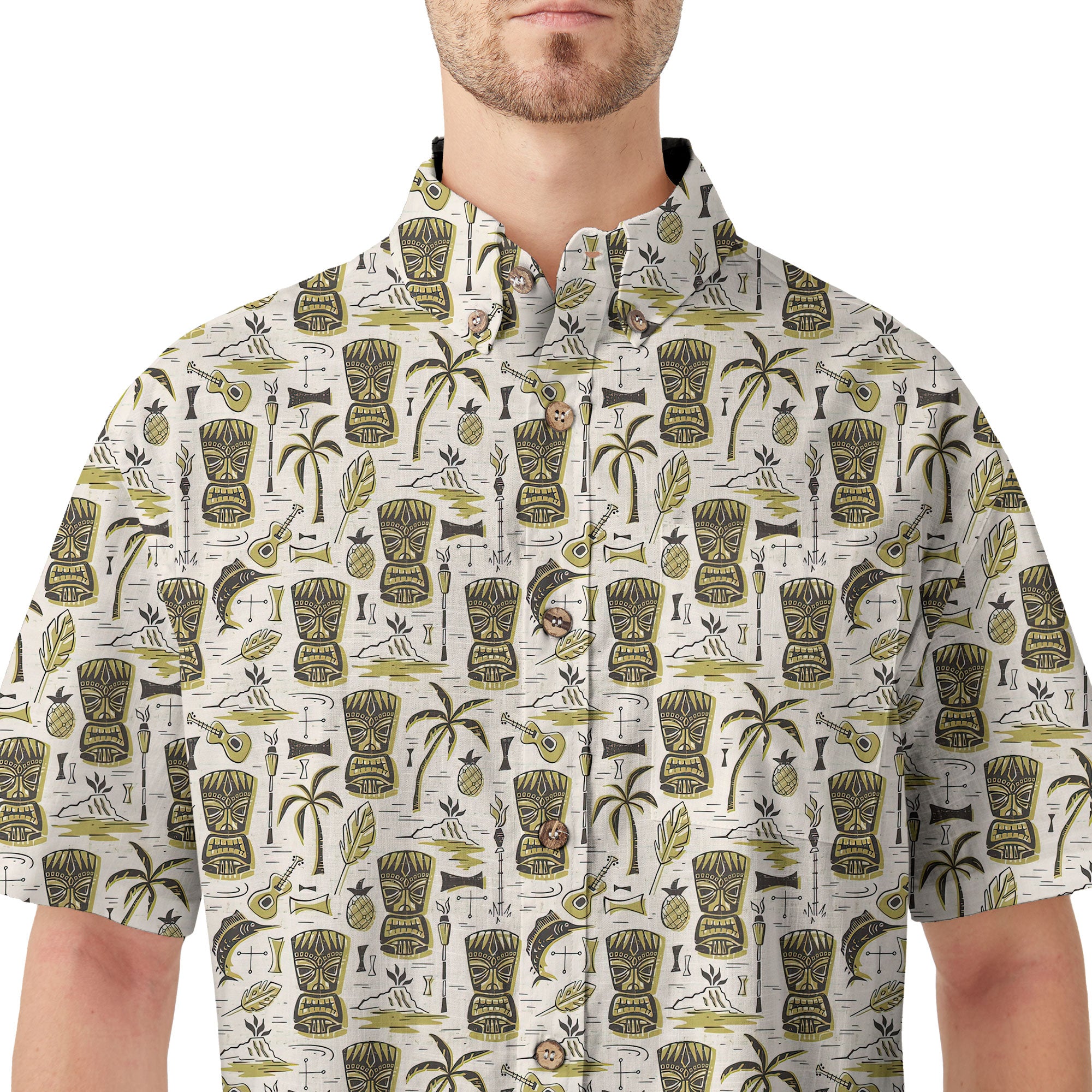 Retro Mid Century Modern Tiki Hawaii Shirt