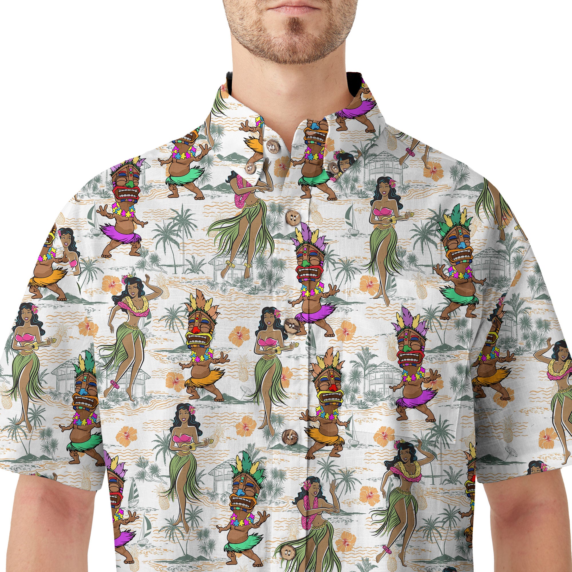 Tiki Hula Dancing Hawaii Shirt