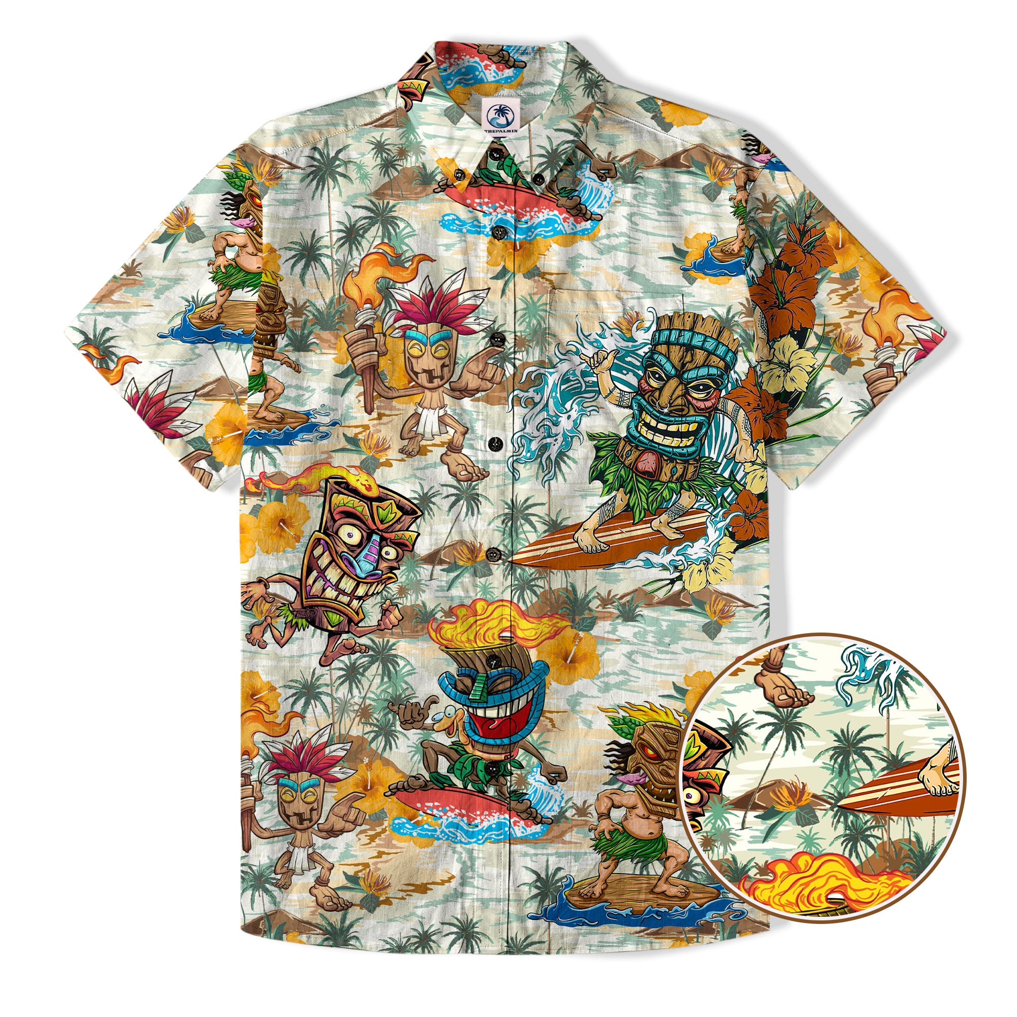 Tiki Mask Hawaii Shirt, Aloha Tiki Mask Pattern Aloha Hawaiian Shirt