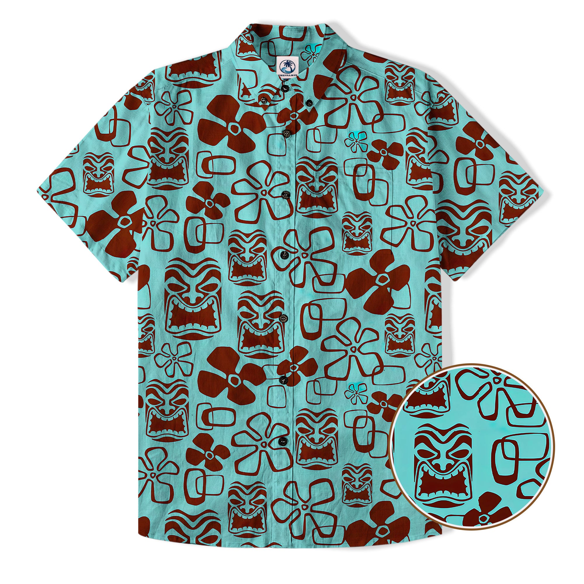 Tiki Mask Hawaii Shirt, Aloha Tiki Mask Pattern Hawaii Shirt