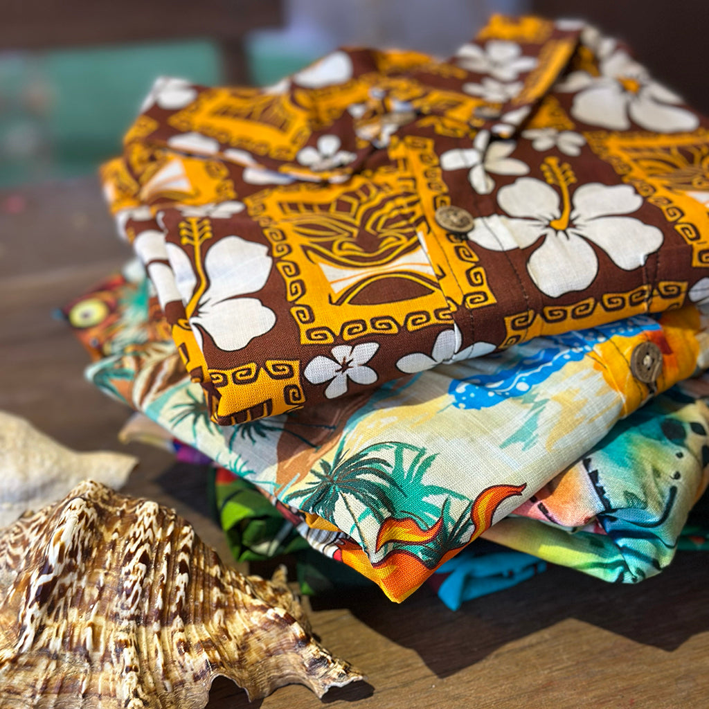 Tiki Mask Pattern Hawaiian Shirt, Tiki Floral Pattern Hawaii Shirt
