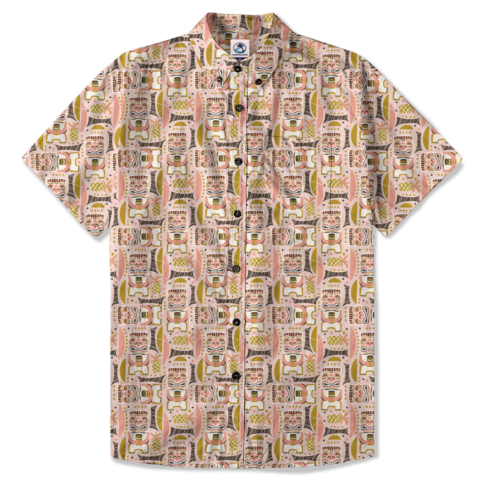 Retro Mid Century Modern Tiki Hawaii Shirt, Tropical Tiki Hawaii Shirt