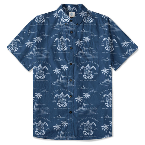Gulf Of Mexico Hawaiian Shirt, Turtle Ocean Hawaii Shirt