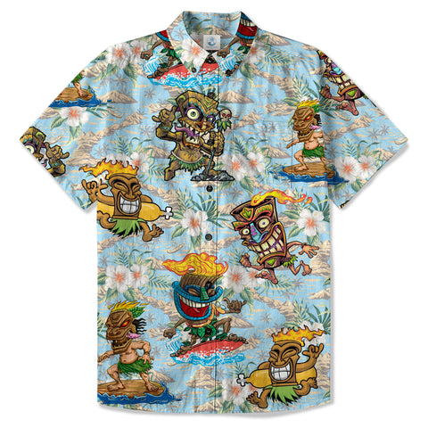 Tiki Mask Aloha Hawaii Shirt, Tiki Mask Ocean Hawaiian Shirt
