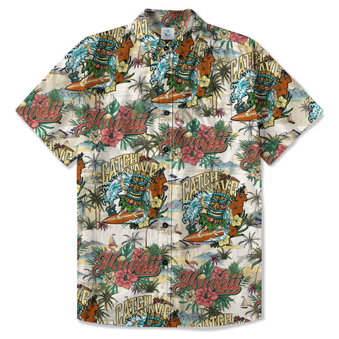 Tiki Mask Aloha Hawaii Shirt, Tiki Mask Long Island Beach Hawaiian Shirt