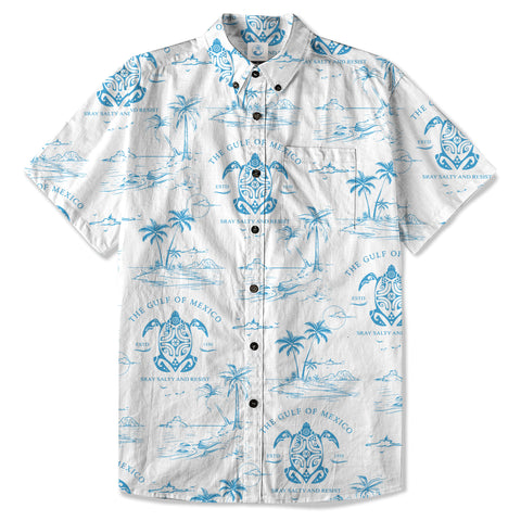 Gulf Of Mexico Est 1550 Hawaiian Shirt, Turtle Gulf Of Mexico Hawaiian Shirt