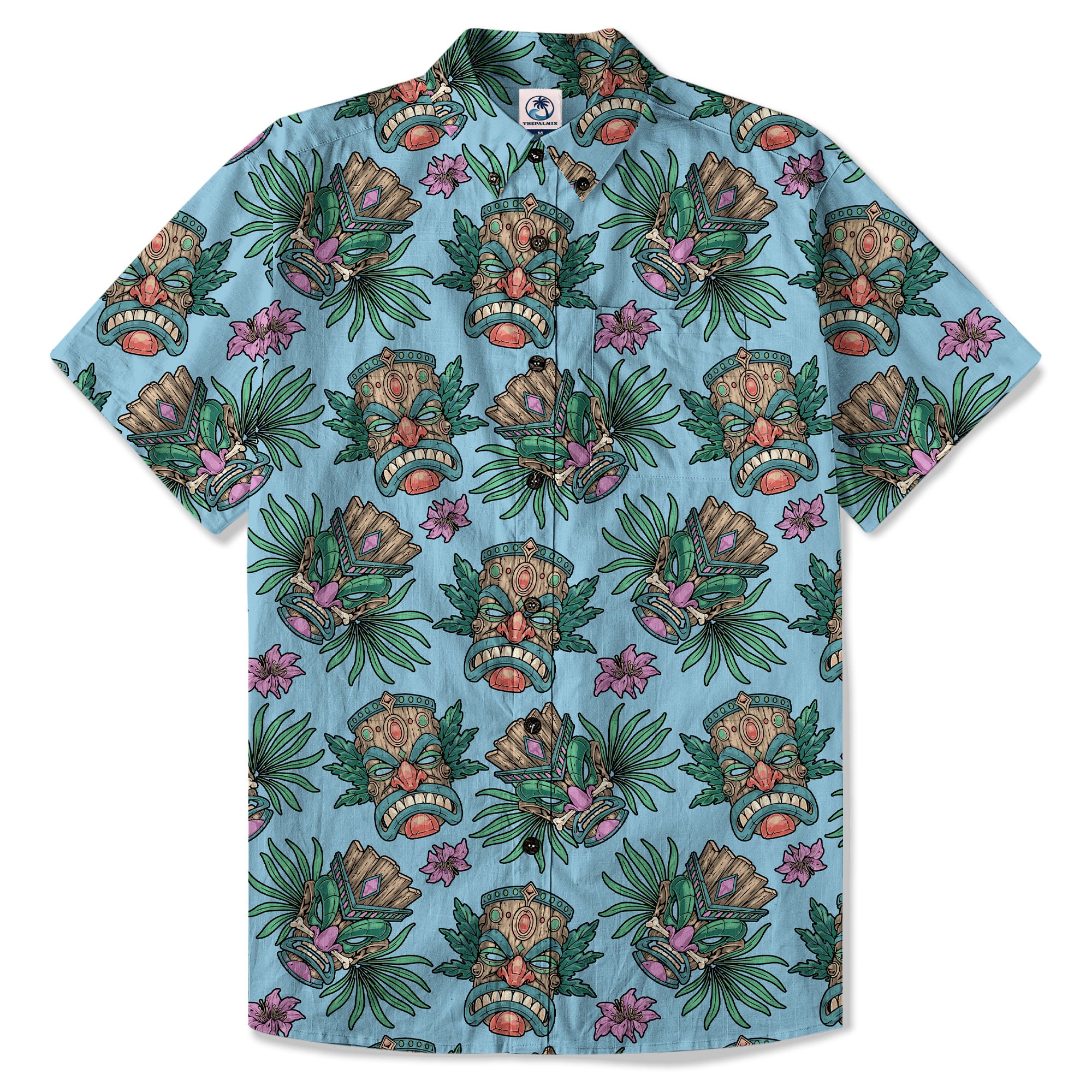 Tribal Tiki Hawaiian Shirt, Summer Vibes Aloha Hawaii Shirt