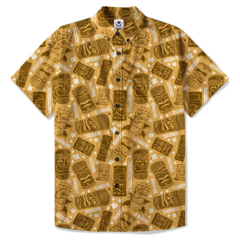 Tiki Hawaii Tropic Hawaiian Shirt