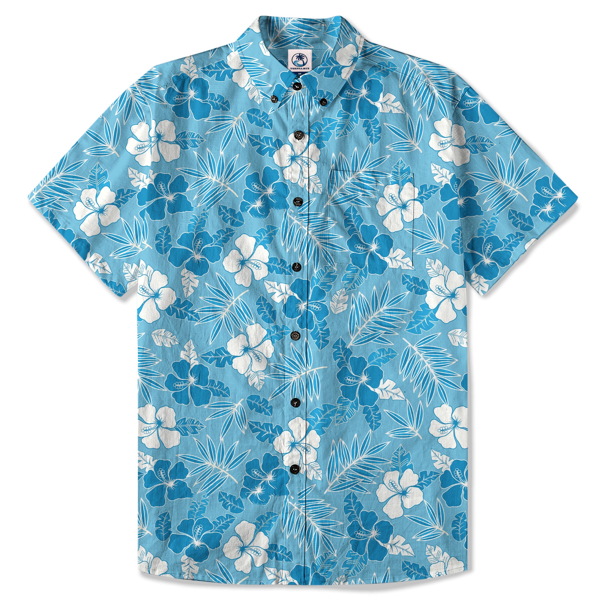 Hibiscus Floral Pattern Button Up Hawaii Shirt