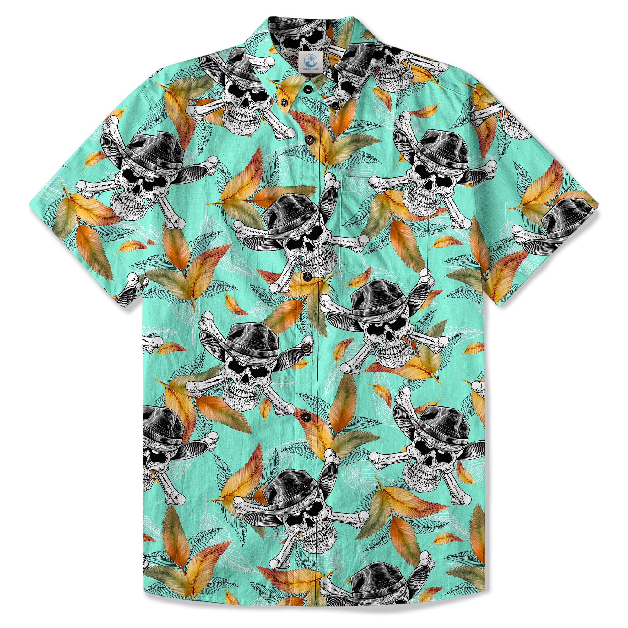 Western Skull Hawaiian Shirt Tropical Summer Vacation