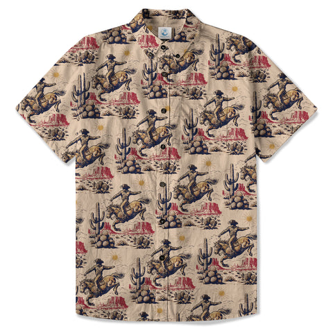 Cowboy Cactus Hawaiian Shirt Wild West Tree Shirt