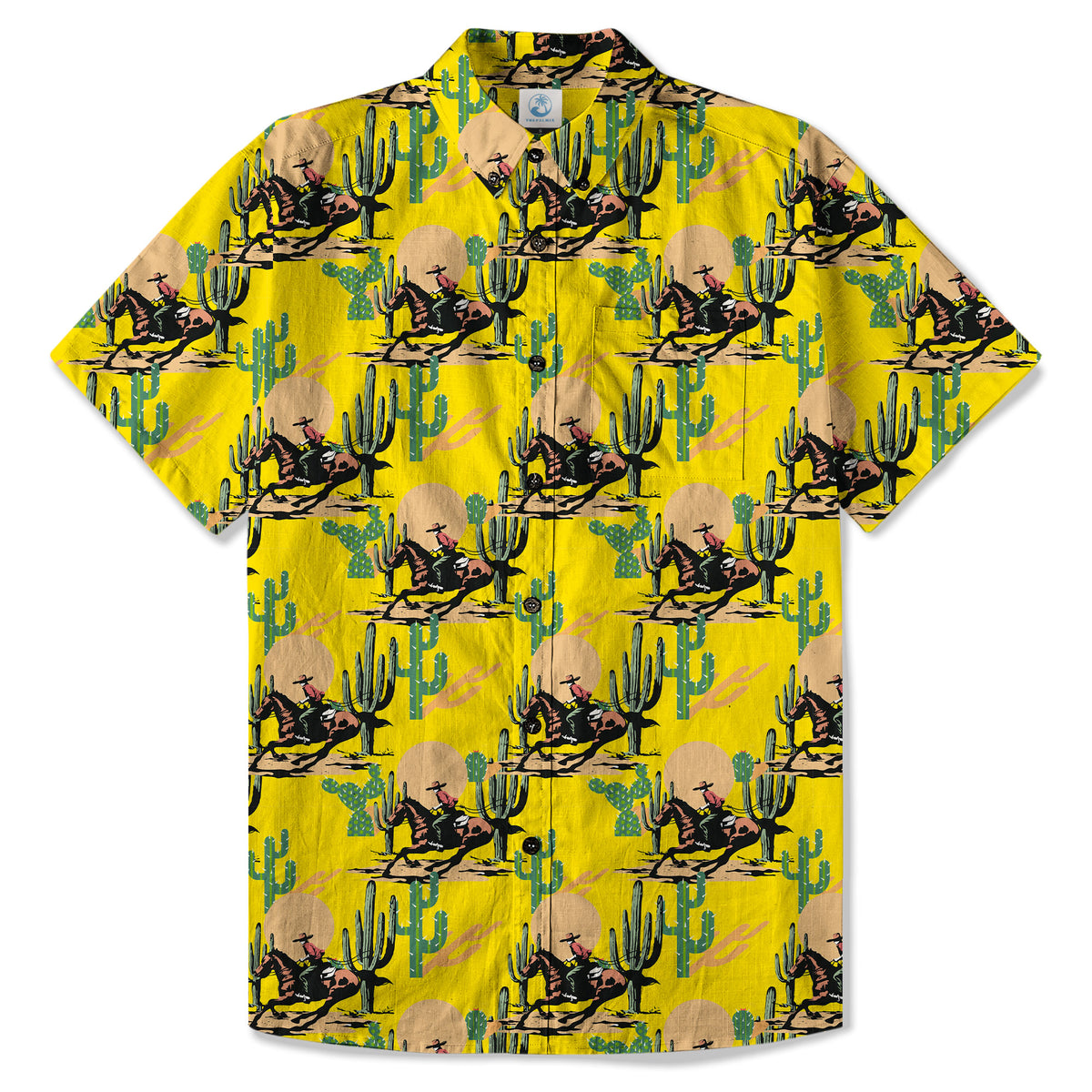 Cowboy Cactus Hawaiian Shirt Wild West Tree Shirt