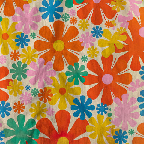 Hippie Groovy Flower Hawaii Shirt, Hippie Peace Love Hawaii Shirt