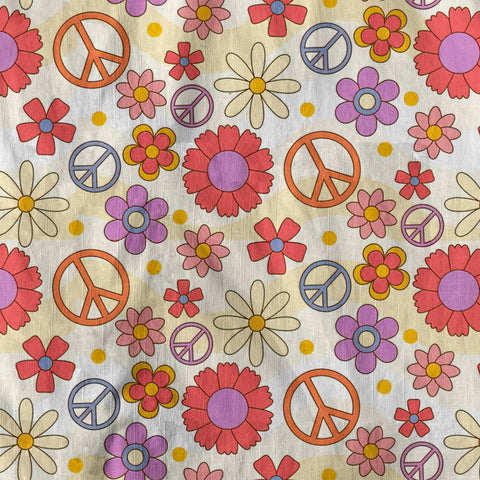 Hippie Groovy Flower Hawaii Shirt, Hippie Peace Love Hawaii Shirt