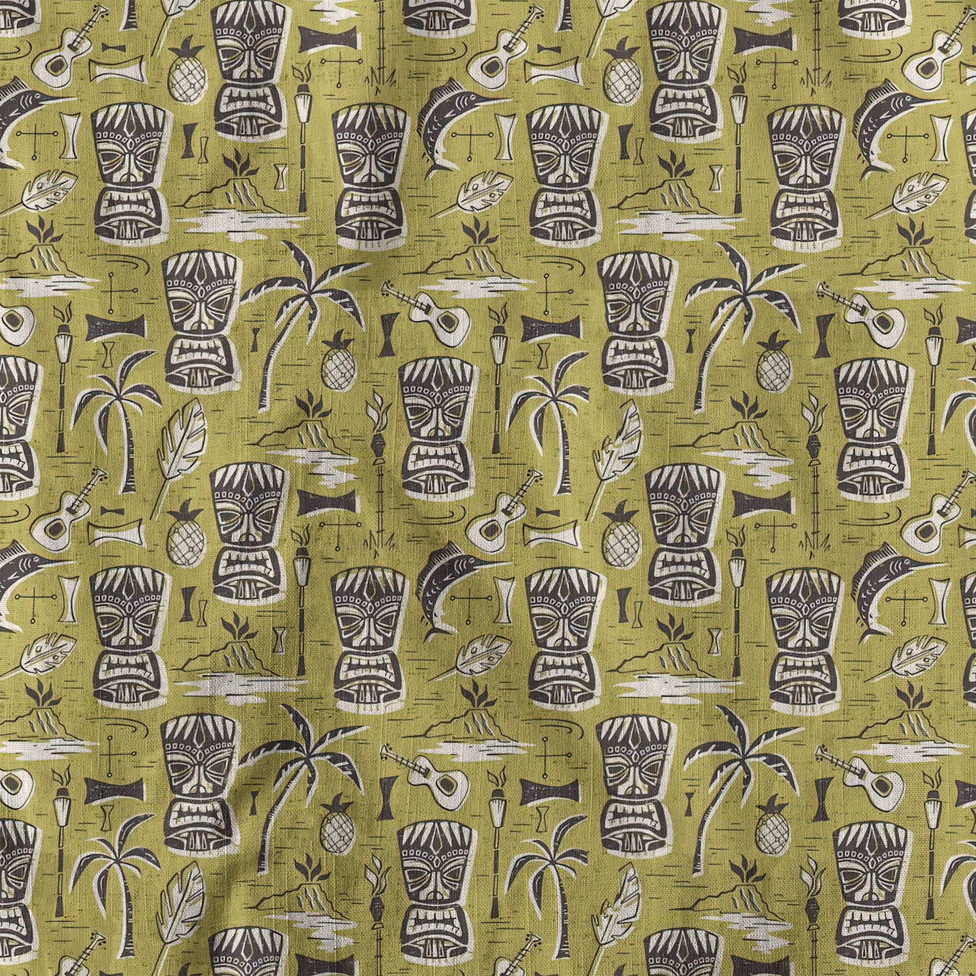 Retro Mid Century Modern Tiki Hawaii Shirt, Tropical Tiki Hawaii Shirt