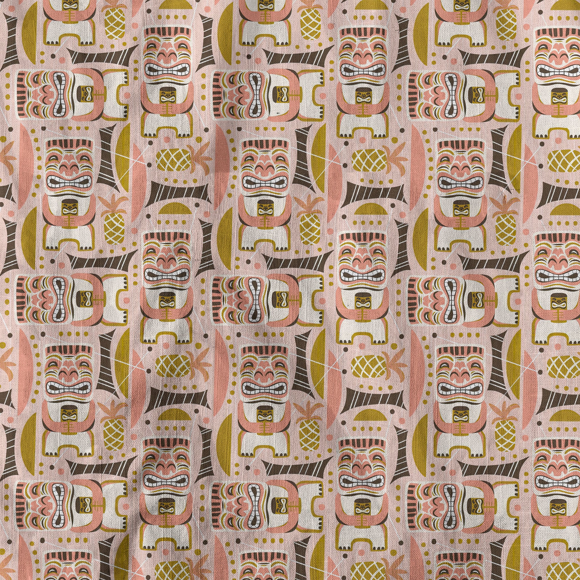 Retro Mid Century Modern Tiki Hawaii Shirt, Tropical Tiki Hawaii Shirt