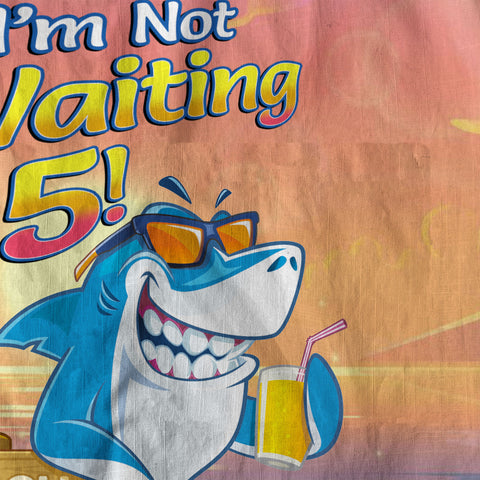 Retro Shark Hibiscus Drink Short Sleeve Shirt, I'm Not Waiting Until 5 Shirt - The Palmix