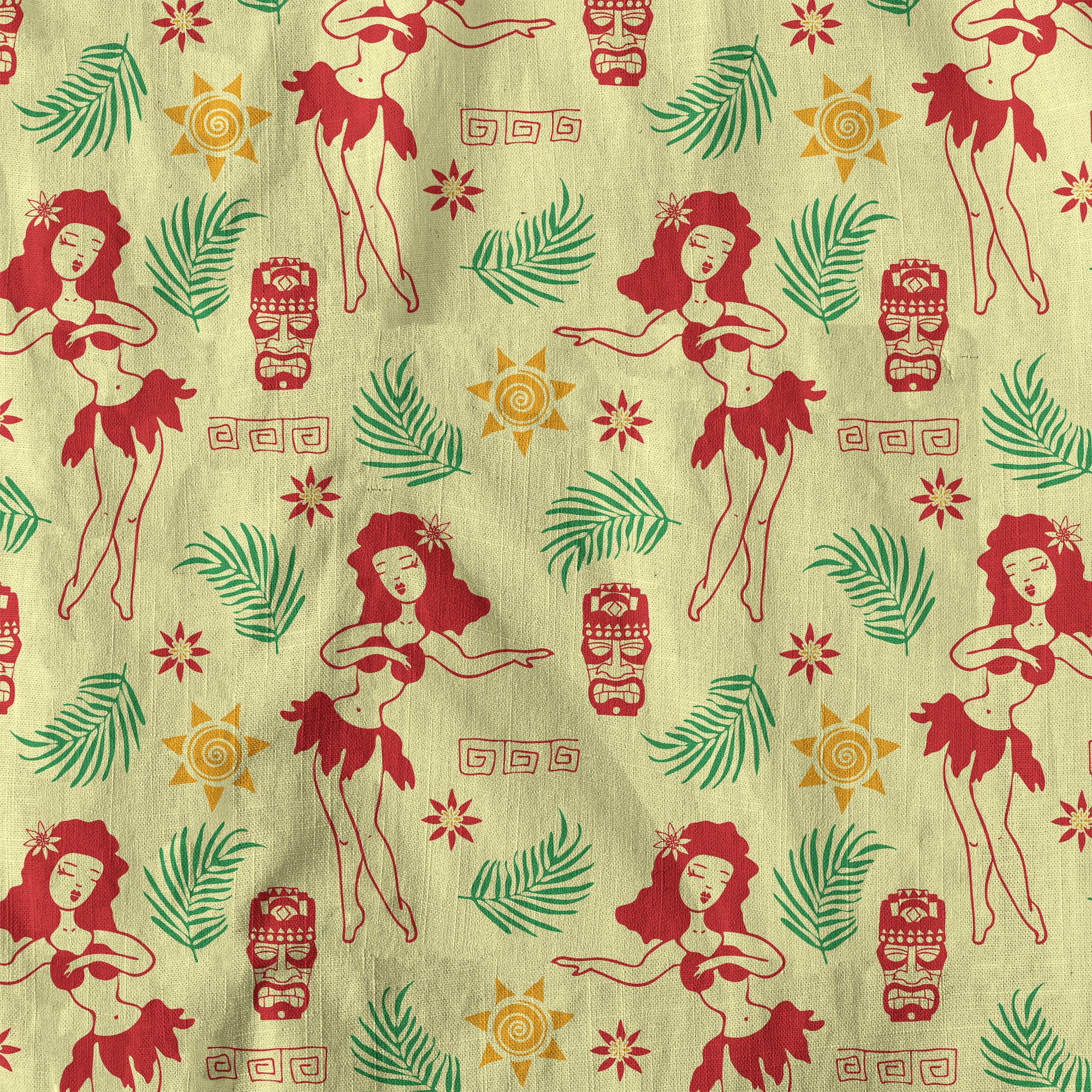 Tribal Tiki Hula Hawaiian Shirt