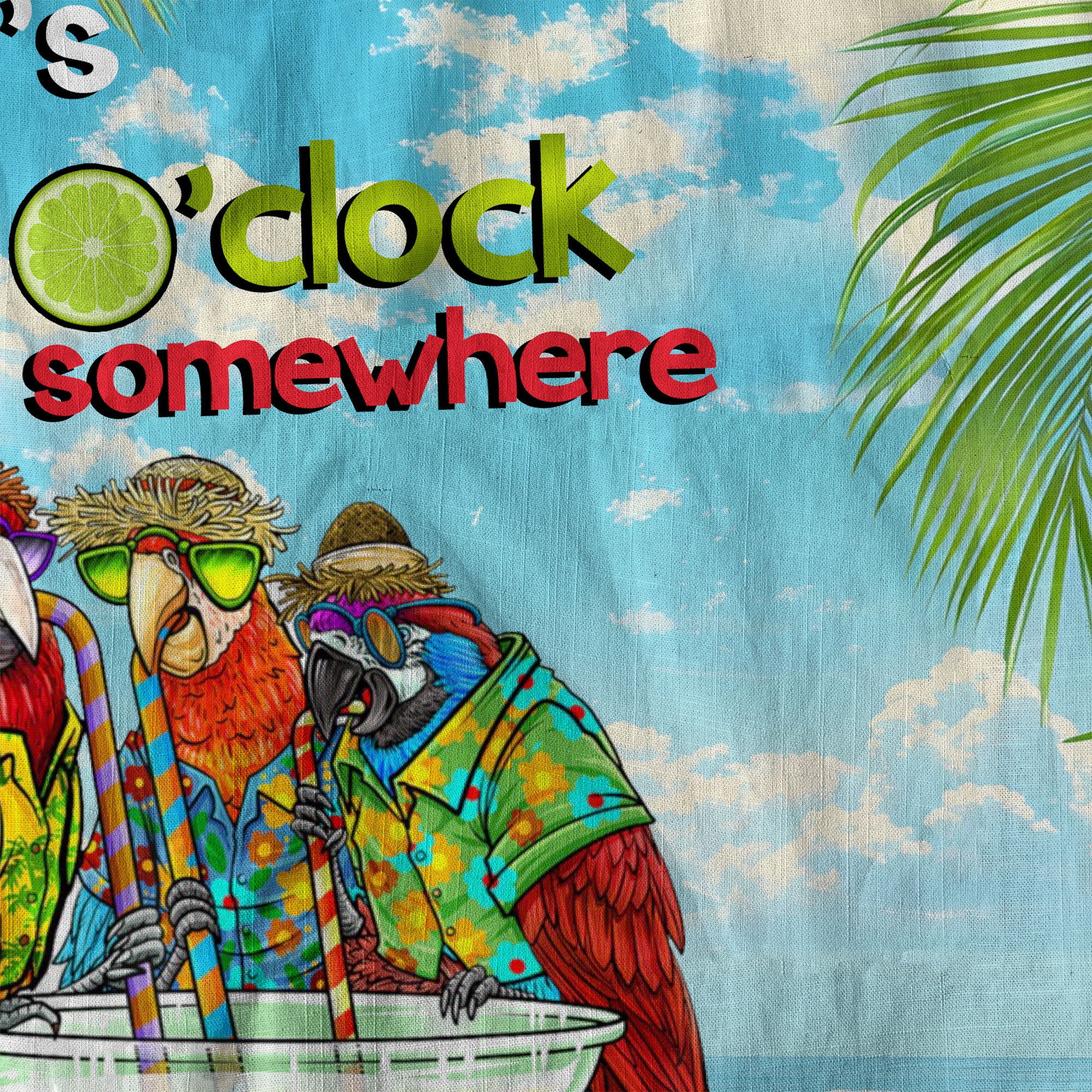 Parrots Drinking Margarita Hawaiian Shirt, It's 5 O'clock Somewhere Hawaii Shirt - The Palmix