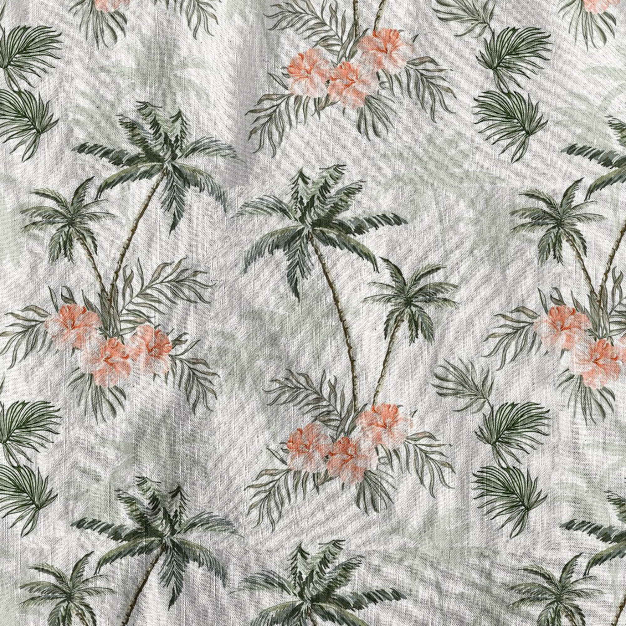 Tropical Palm Tree Hawaii Shirt, Hibiscus Flowers Hawaii Shirt