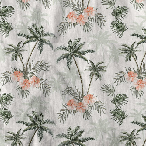 Tropical Palm Tree Hawaii Shirt, Hibiscus Flowers Hawaii Shirt