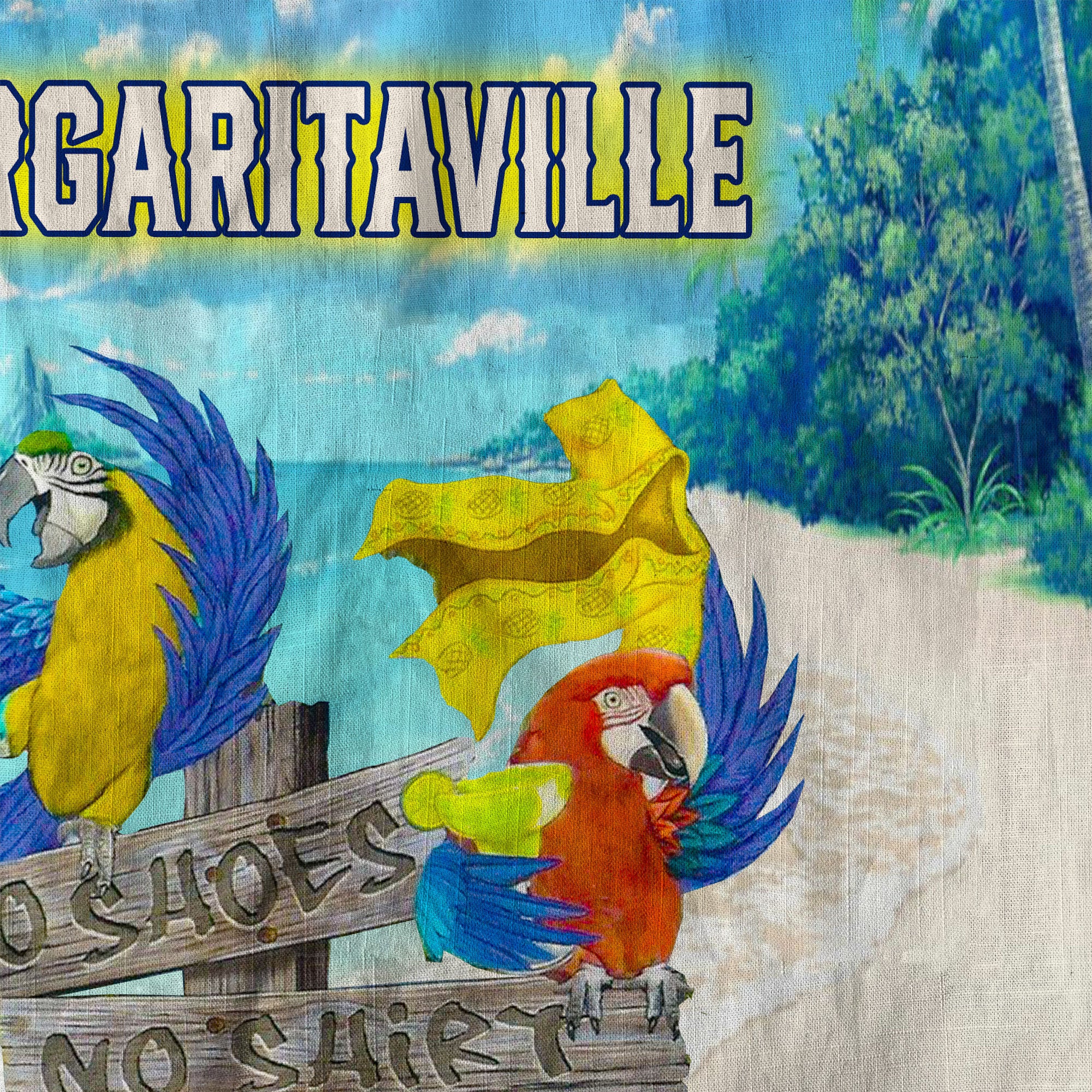 Margaritaville Parrot Hawaii Shirt, No Shirt No Shoes No Problem Hawaii Shirt
