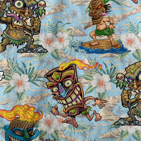 Tiki Mask Aloha Hawaii Shirt, Tiki Mask Ocean Hawaiian Shirt