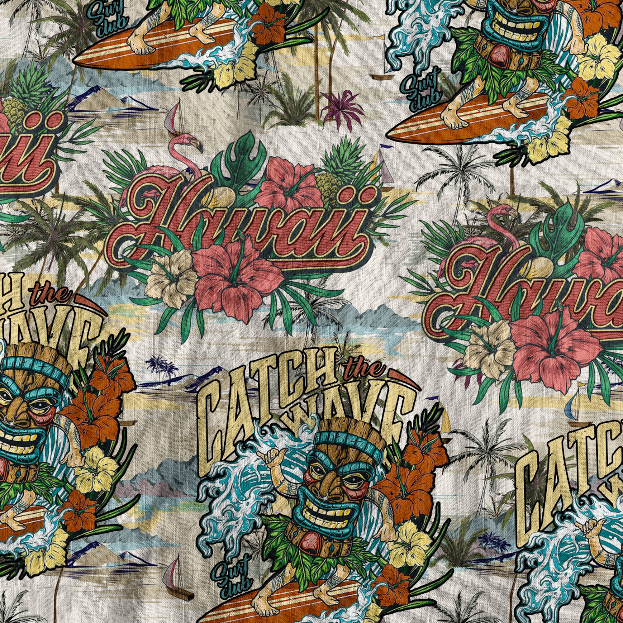 Tiki Mask Aloha Hawaii Shirt, Tiki Mask Long Island Beach Hawaiian Shirt