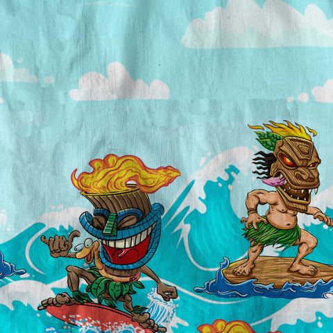 Tiki Mask Aloha Hawaii Shirt, Surfing Tiki Beach Hawaiian Shirt