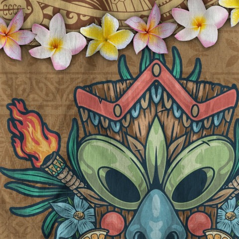 Hawaii Plumeria Lei Hawaiian Shirt, Tiki and Kakau Pattern