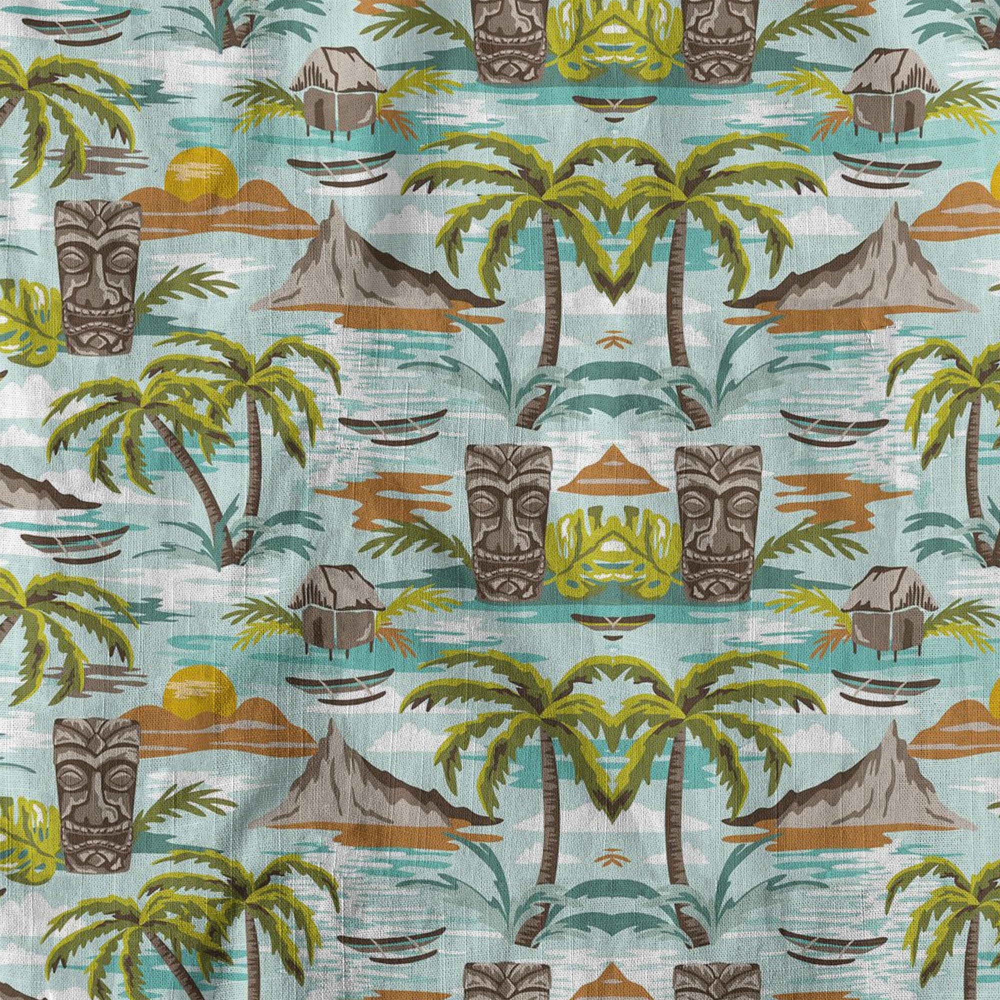 Colorful Tiki Hawaiian Shirt, Summer Vibes Aloha Hawaii Shirt