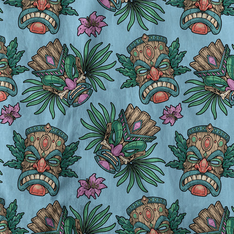 Tribal Tiki Hawaiian Shirt, Summer Vibes Aloha Hawaii Shirt