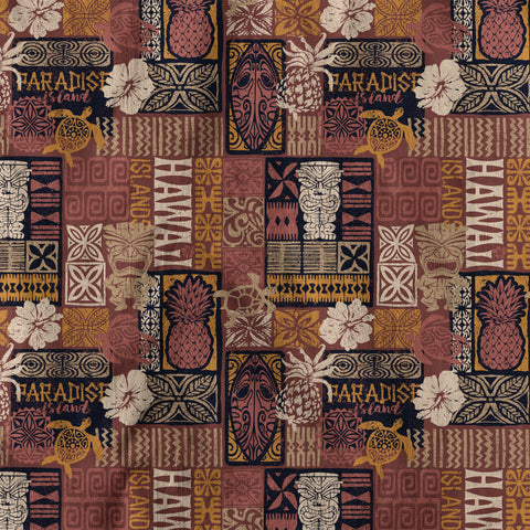Tribal Tiki Hawaiian Style Tribal Motif Hawaii Shirt