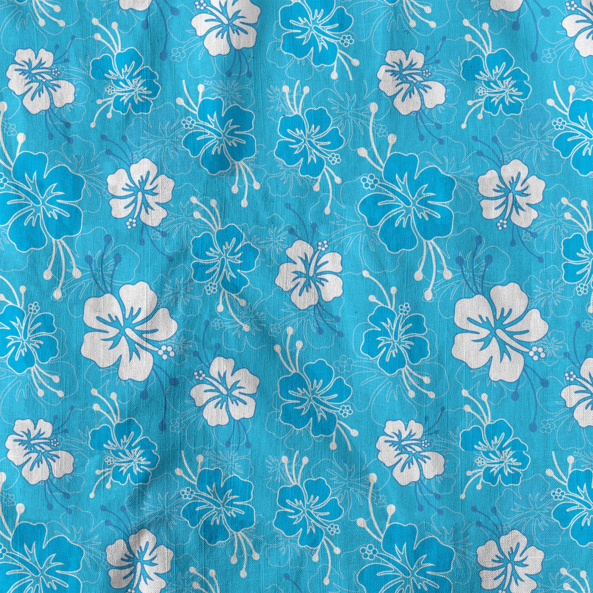 Hibiscus Floral Pattern Button Up Hawaii Shirt