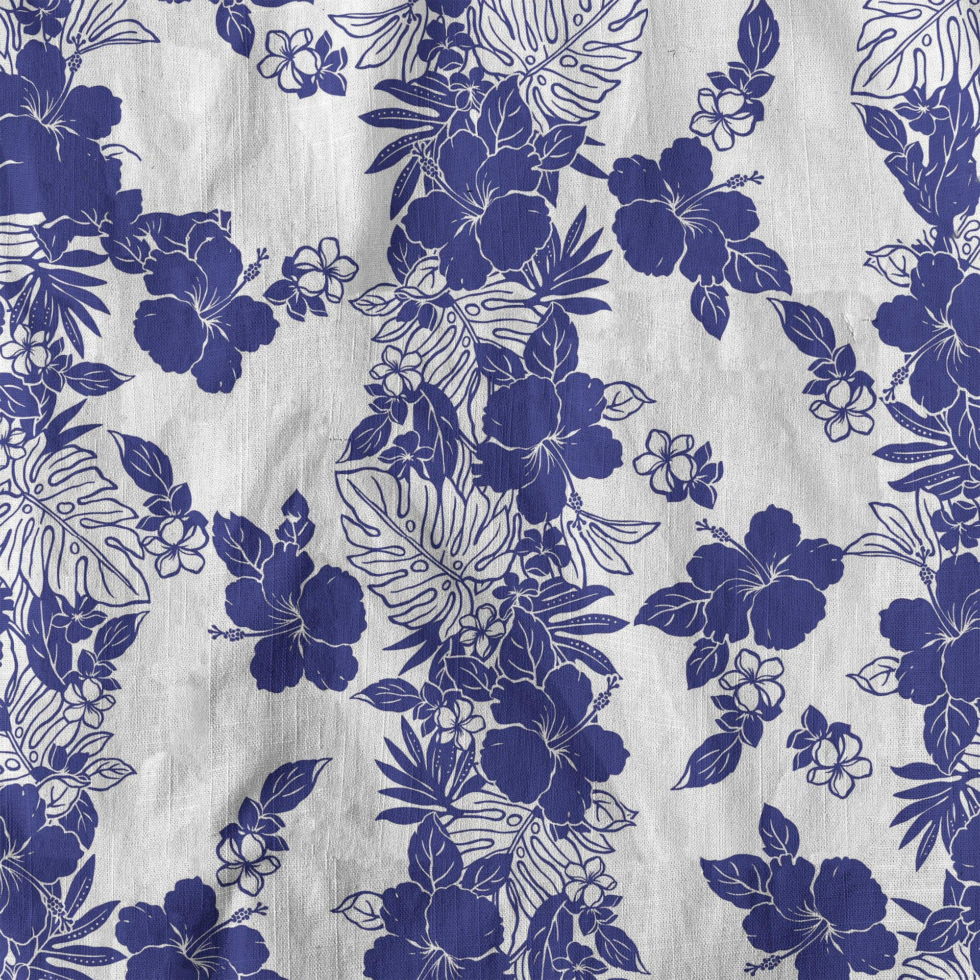 Hibiscus Floral Pattern Button Up Hawaii Shirt