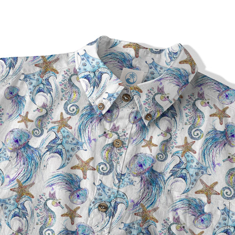 Ocean Animal Aloha Hawaiian Shirt, Sea Life Hawaii Shirt - The Palmix