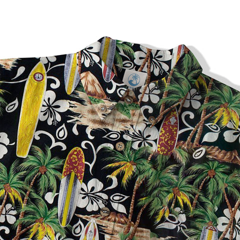 Aloha Hibiscus Flowers Hawaii Shirt, Surfing Hawaiian Shirt - The Palmix