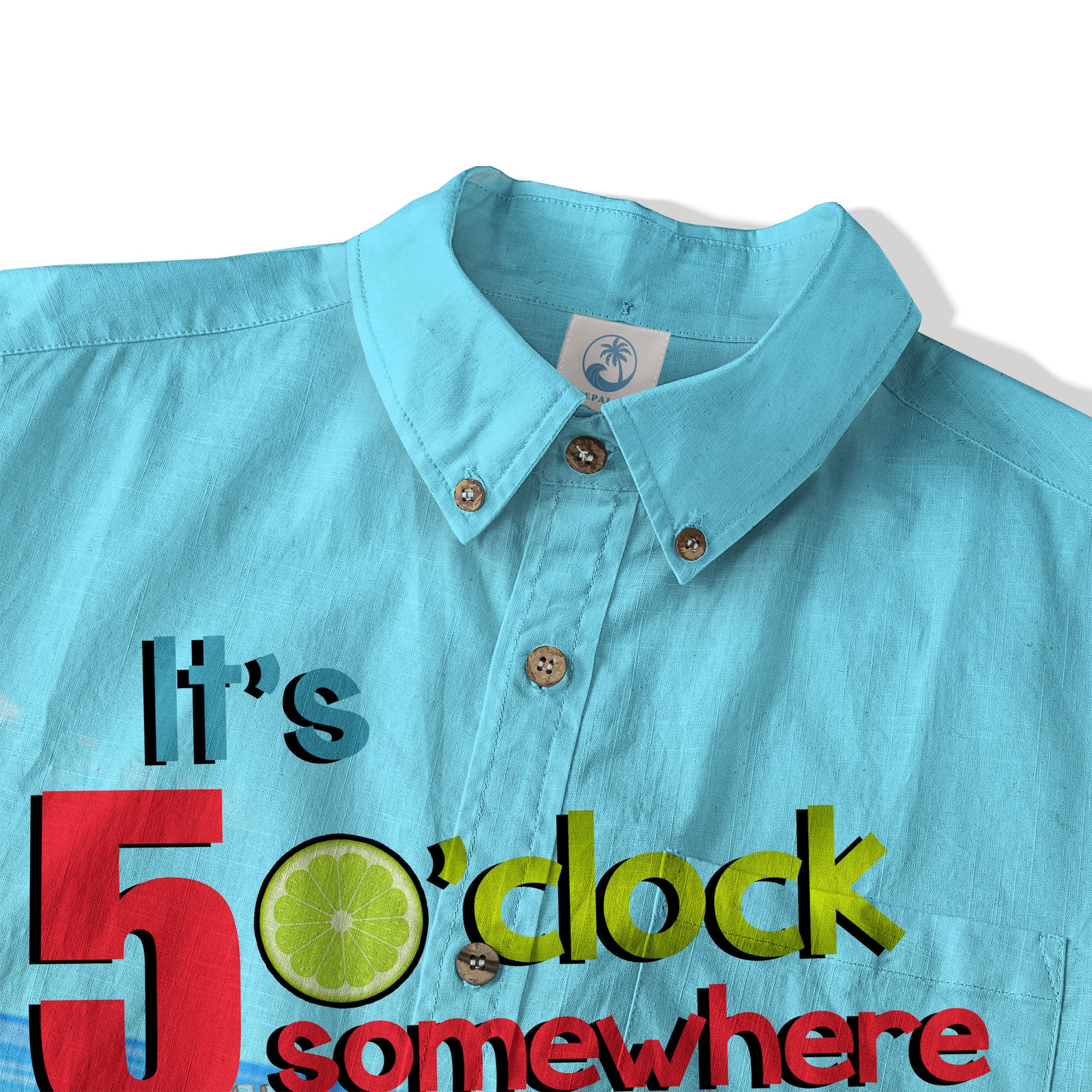 It's 5 O'clock Somewhere Hibiscus Flowers Hawaii Shirt, Parrot Hawaiian Shirt - The Palmix